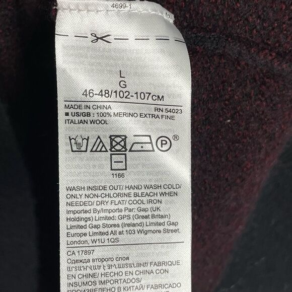 Banana Republic Merino Wool Baruffa Knit Crew Sweater - Boys L - Picture 4 of 6